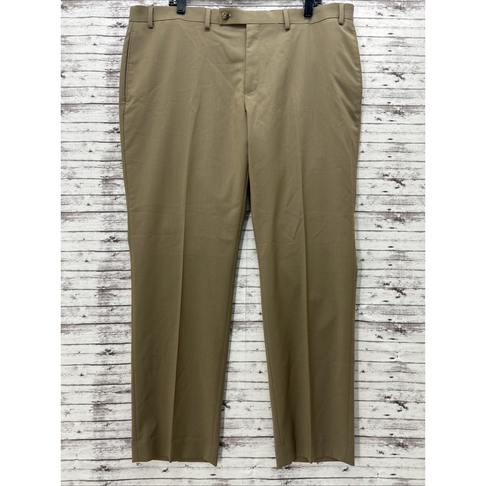 Lauren Ralph Lauren High Performance Wool Pants Mens 40x30 Tan Mid Rise Stretch